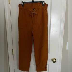 Madewell Burnt Orange Paper Bag pants size M